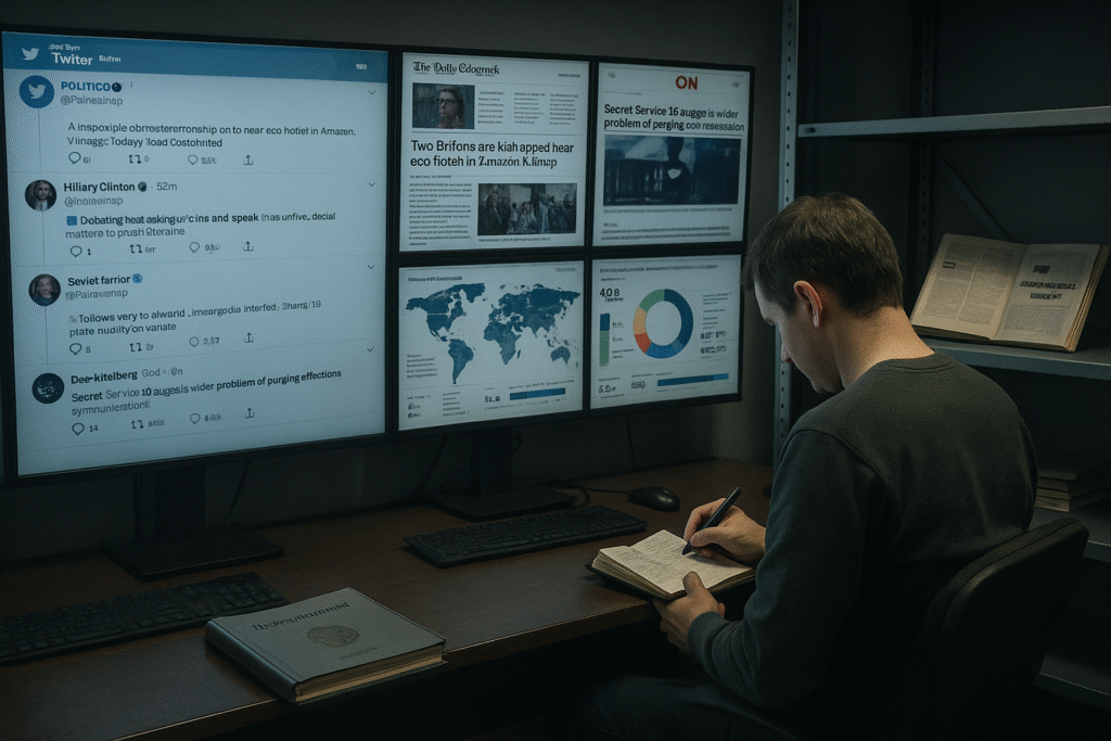 Modern Russian operations room monitoring social media and population analytics