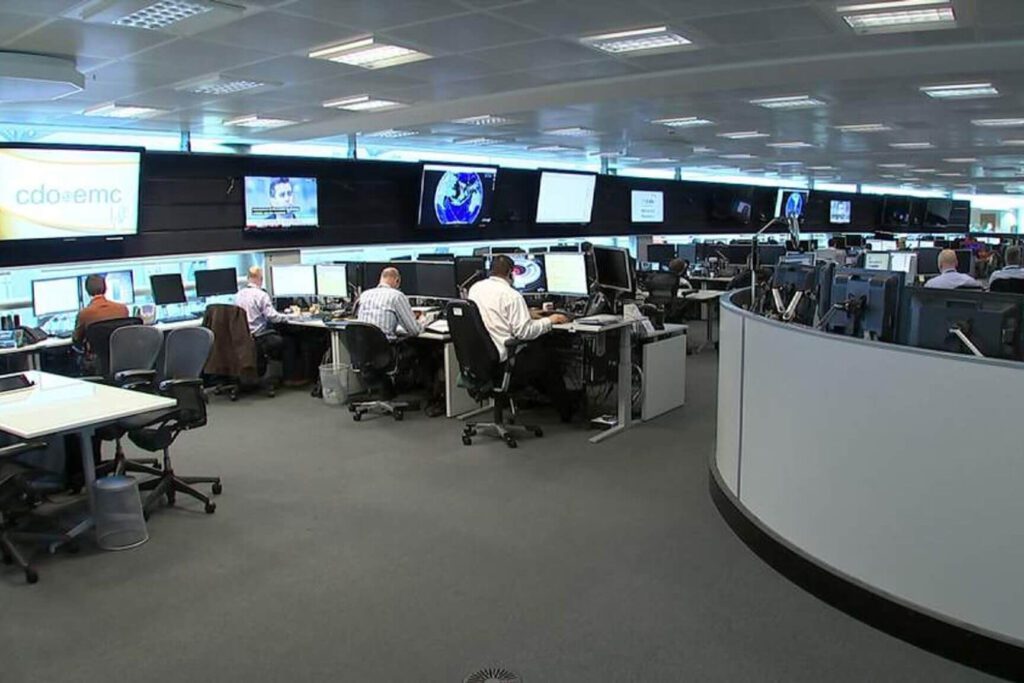 A rare look inside the GCHQ building.