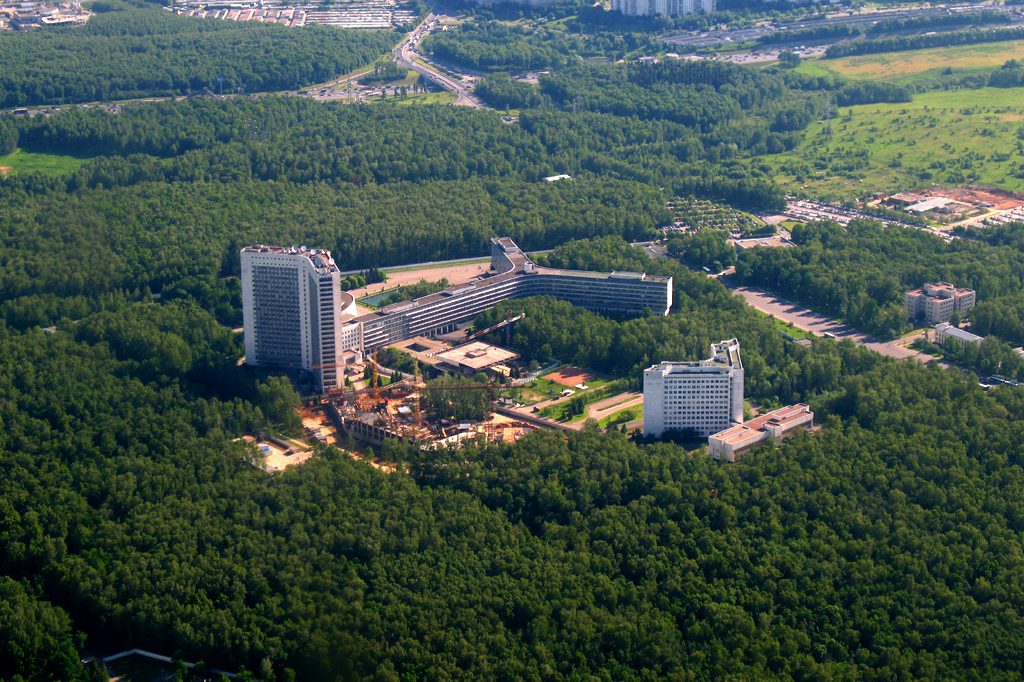 HQ of the Foreign Intelligence Service of Russia in Yasenevo, Moscow. Taken from AN-24 on its way from Tambov to Moscow.