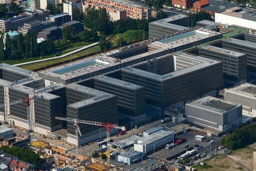 A bird's-eye view of the BND HQ in Berlin